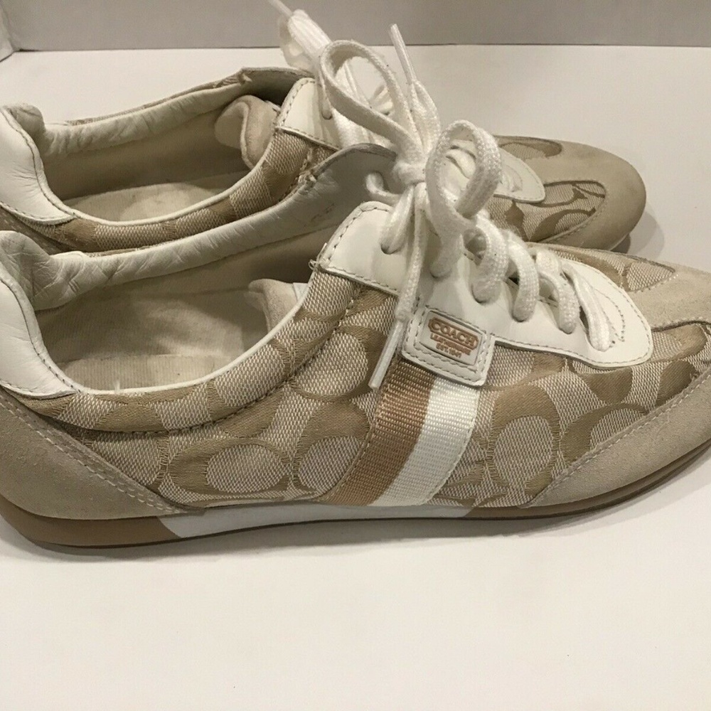 COACH LOGO WOMENS SHOES JOSS SIZE 9.5 Q293 LACED F